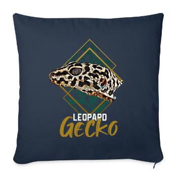 Leopard gecko - Sofa pillowcase 17,3'' x 17,3'' (45 x 45 cm) - navy - Front