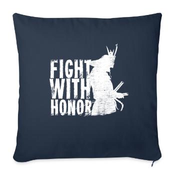 samouraï - Housse de coussin décorative 45 x 45 cm - bleu marine - Devant