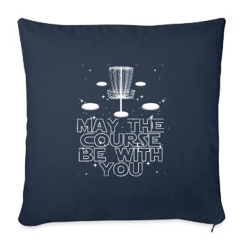 Disc Golf - Housse de coussin décorative 45 x 45 cm - bleu marine - Devant