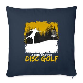 Disc Golf - Housse de coussin décorative 45 x 45 cm - bleu marine - Devant