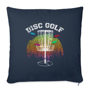 Disc Golf Golf Course Frisbee - Sofa pillowcase 17,3'' x 17,3'' (45 x 45 cm) - navy - Front