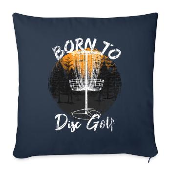 Disc Golf Frisbee Gift - Sofa pillowcase 17,3'' x 17,3'' (45 x 45 cm) - navy - Front