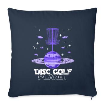 Disc golf planet star gift - Sofa pillowcase 17,3'' x 17,3'' (45 x 45 cm) - navy - Front