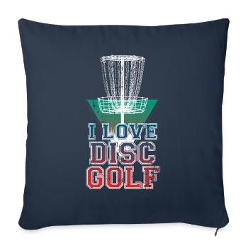 Disc Golf - Housse de coussin décorative 45 x 45 cm - bleu marine - Devant