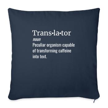 Translator Translator Dictionary Definition - Sofa pillowcase 17,3'' x 17,3'' (45 x 45 cm) - navy - Front