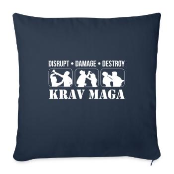 Krav Maga - Sofa pillowcase 17,3'' x 17,3'' (45 x 45 cm) - navy - Front