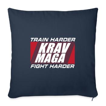 Krav Maga - Housse de coussin décorative 45 x 45 cm - bleu marine - Devant