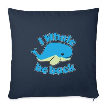 Whale baby - Sofa pillowcase 17,3'' x 17,3'' (45 x 45 cm) - navy - Front