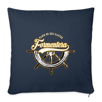 Formentera Spanien Mittelmeer Bootstour Reisen - Sofakissenbezug 45 x 45 cm - Navy - Vorne