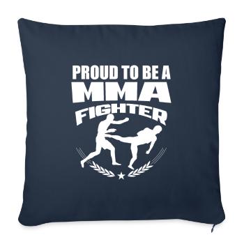 MMA - Housse de coussin décorative 45 x 45 cm - bleu marine - Devant