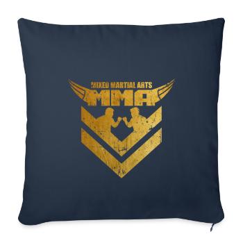 MMA - Housse de coussin décorative 45 x 45 cm - bleu marine - Devant