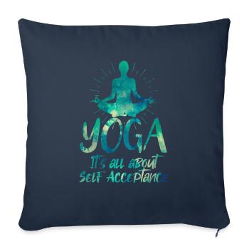 yoga - Sofa pillowcase 17,3'' x 17,3'' (45 x 45 cm) - navy - Front