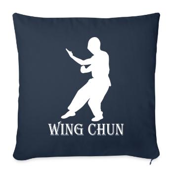 wing chun geschenk shirt - Sofakissenbezug 45 x 45 cm - Navy - Vorne
