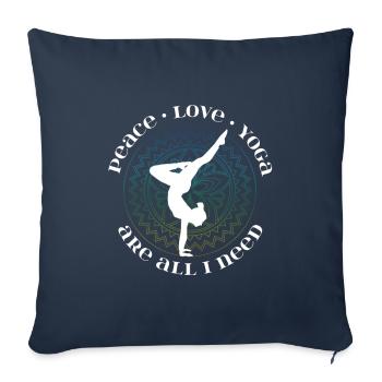 Yoga Hobby Sport Gift - Sofa pillowcase 17,3'' x 17,3'' (45 x 45 cm) - navy - Front