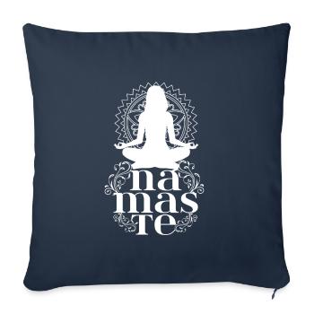Yoga Namaste - Sofa pillowcase 17,3'' x 17,3'' (45 x 45 cm) - navy - Front
