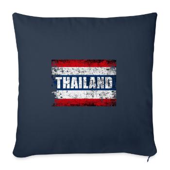 Thailand - Sofakissenbezug 45 x 45 cm - Navy - Vorne
