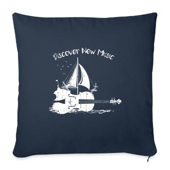 Violon symphonie musique classique - Housse de coussin décorative 45 x 45 cm - bleu marine - Devant