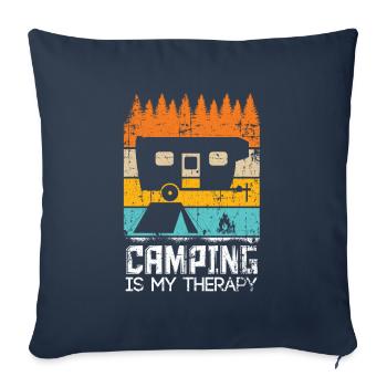 Caravan Retro Camping Camper - Sofa pillowcase 17,3'' x 17,3'' (45 x 45 cm) - navy - Front