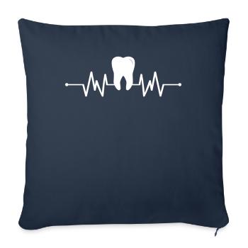 Dentiste hygiéniste dentaire - Housse de coussin décorative 45 x 45 cm - bleu marine - Devant