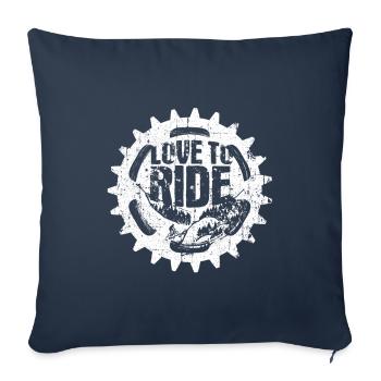 Vélo Vélo Sport Vélo - Housse de coussin décorative 45 x 45 cm - bleu marine - Devant