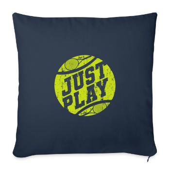 Balle de tennis Sport Hobby - Housse de coussin décorative 45 x 45 cm - bleu marine - Devant