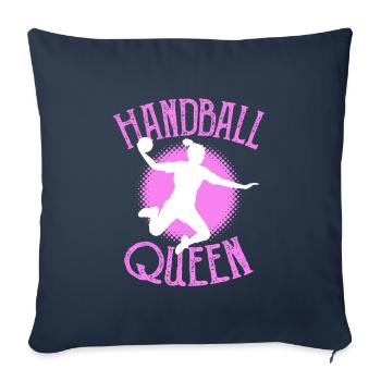 Handball fille reine sport - Housse de coussin décorative 45 x 45 cm - bleu marine - Devant
