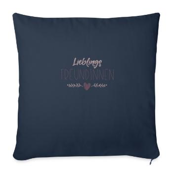 Lieblingsfreundinnen Beste Freundinnen Sprüche - Sofa pillowcase 17,3'' x 17,3'' (45 x 45 cm) - navy - Front
