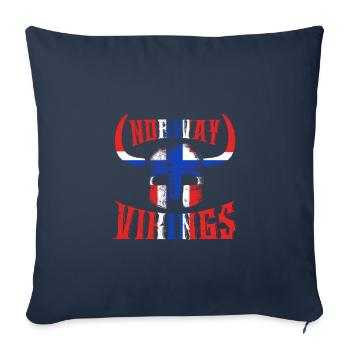 Norway Vikings - Sofa pillowcase 17,3'' x 17,3'' (45 x 45 cm) - navy - Front