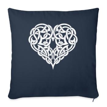 Celtic Heart - Sofa pillowcase 17,3'' x 17,3'' (45 x 45 cm) - navy - Front