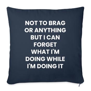 Drôles de discours sarcasmes ironique cadeau - Housse de coussin décorative 45 x 45 cm - bleu marine - Devant