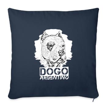 Dogo Argentino - Sofakissenbezug 45 x 45 cm - Navy - Vorne