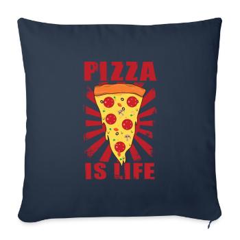 pizza - Housse de coussin décorative 45 x 45 cm - bleu marine - Devant