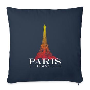 Tour eiffel paris - Housse de coussin décorative 45 x 45 cm - bleu marine - Devant