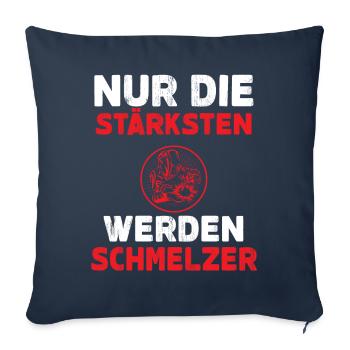 Metallschmelzer Schmelzer Schweißer Geschenk - Sofakissenbezug 45 x 45 cm - Navy - Vorne