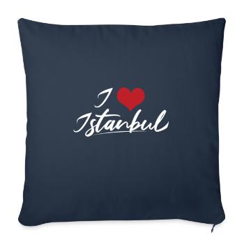 Istanbul - Housse de coussin décorative 45 x 45 cm - bleu marine - Devant