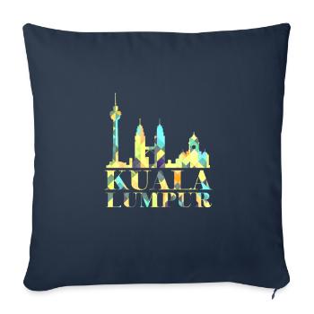 Kuala Lumpur Malaysia Gift - Sofa pillowcase 17,3'' x 17,3'' (45 x 45 cm) - navy - Front