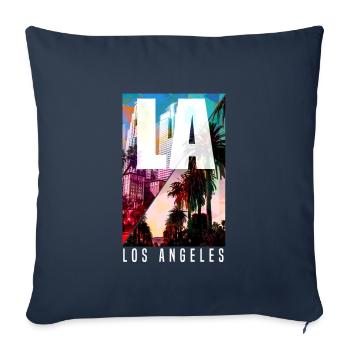 Los Angeles - Housse de coussin décorative 45 x 45 cm - bleu marine - Devant