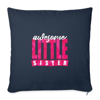 Little Sister Gift - Sofa pillowcase 17,3'' x 17,3'' (45 x 45 cm) - navy - Front
