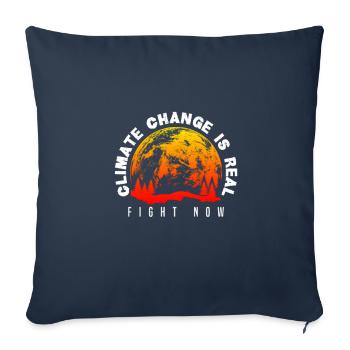 Climate change - Sofa pillowcase 17,3'' x 17,3'' (45 x 45 cm) - navy - Front