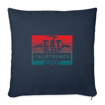 calisthenics - Sofa pillowcase 17,3'' x 17,3'' (45 x 45 cm) - navy - Front