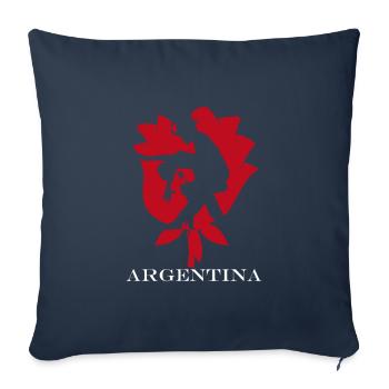 Tango argentin - Housse de coussin décorative 45 x 45 cm - bleu marine - Devant