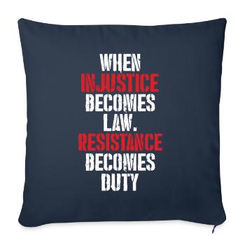 Widerstand Revolution Demo Geschenk - Sofakissenbezug 45 x 45 cm - Navy - Vorne
