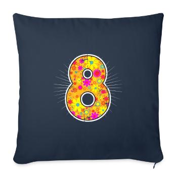 Cadeau d'anniversaire - Housse de coussin décorative 45 x 45 cm - bleu marine - Devant