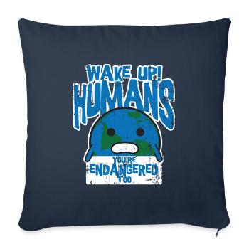 Changement climatique - Housse de coussin décorative 45 x 45 cm - bleu marine - Devant