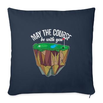 Terrain de golf golf golfball - Housse de coussin décorative 45 x 45 cm - bleu marine - Devant