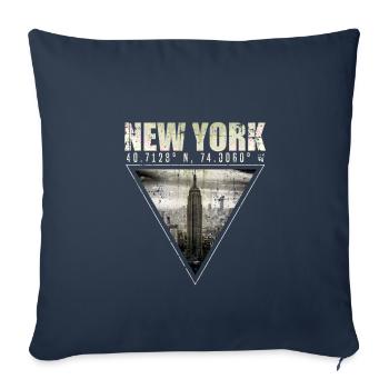 New York skyline - Sofa pillowcase 17,3'' x 17,3'' (45 x 45 cm) - navy - Front