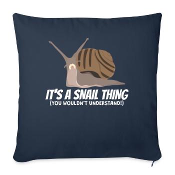 C'est un cadeau d'escargot - Housse de coussin décorative 45 x 45 cm - bleu marine - Devant