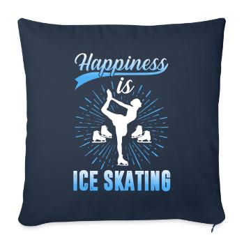 Ice skating Ice skating winter sports gift - Sofa pillowcase 17,3'' x 17,3'' (45 x 45 cm) - navy - Front