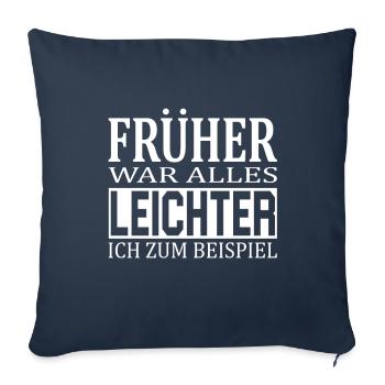 Lustiger Spruch Dick Fett Übergewichtig Geschenk - Sofakissenbezug 45 x 45 cm - Navy - Vorne