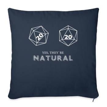 Yes, they're Natural 20 d20 Dice Funny RPG - Sofa pillowcase 17,3'' x 17,3'' (45 x 45 cm) - navy - Front
